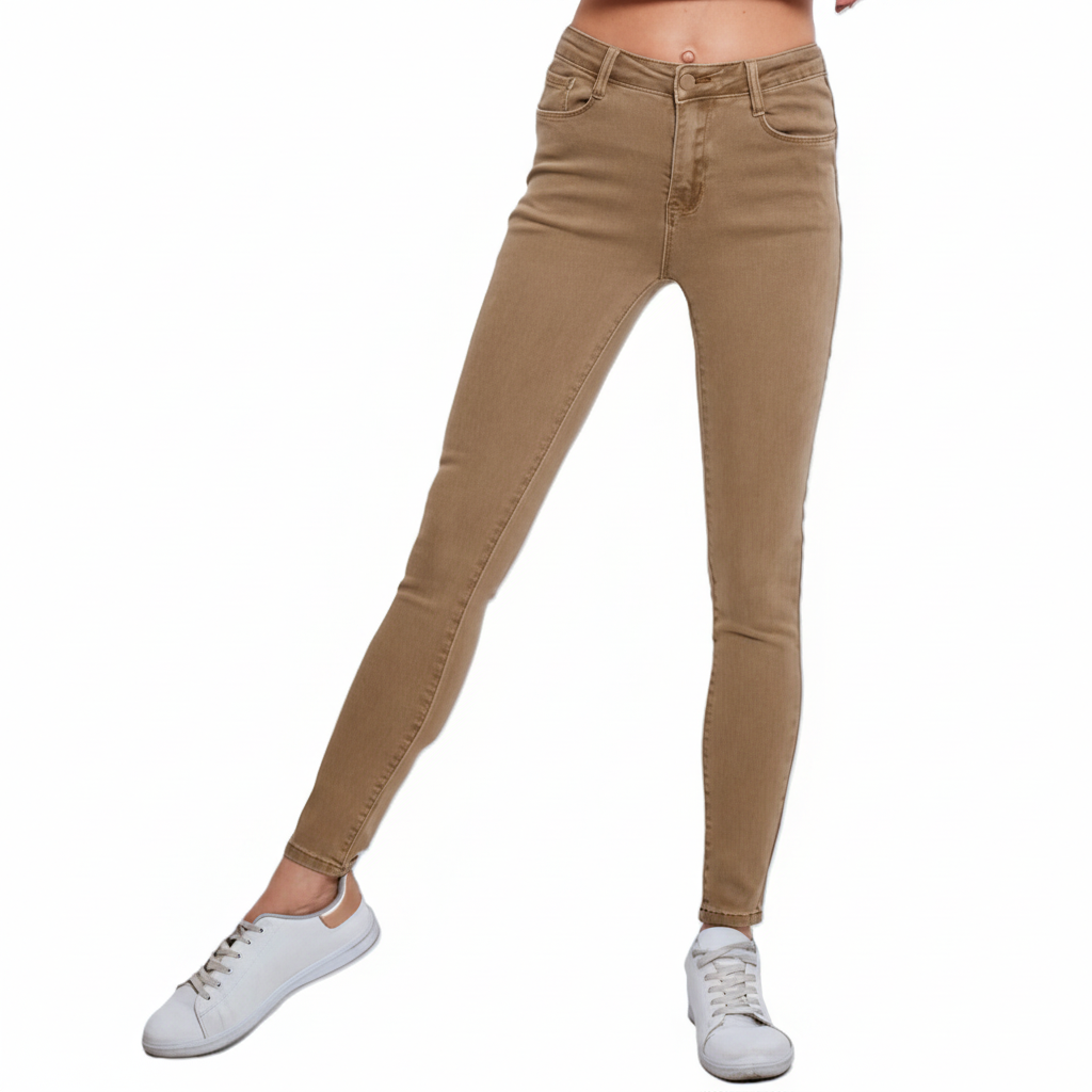 Jeans Skinny High Waist - Taupe Jeans