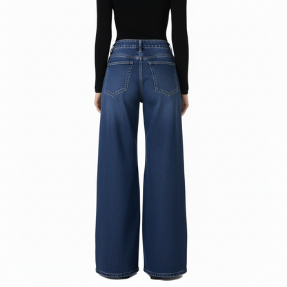 Jeans wide leg - Donkerblauw Jeans