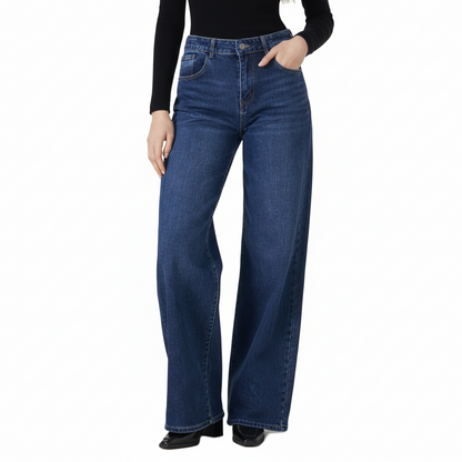 Jeans wide leg - Donkerblauw Jeans