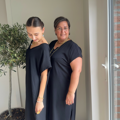 Midi Dress Korte Mouwen | One Size 36-48 Jurken