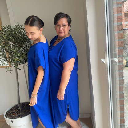 Midi Dress Korte Mouwen | One Size 36-48 Jurken