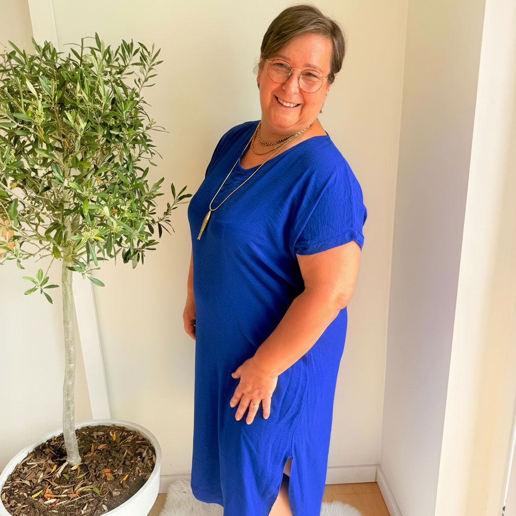Midi Dress Korte Mouwen | One Size 36-48 Jurken