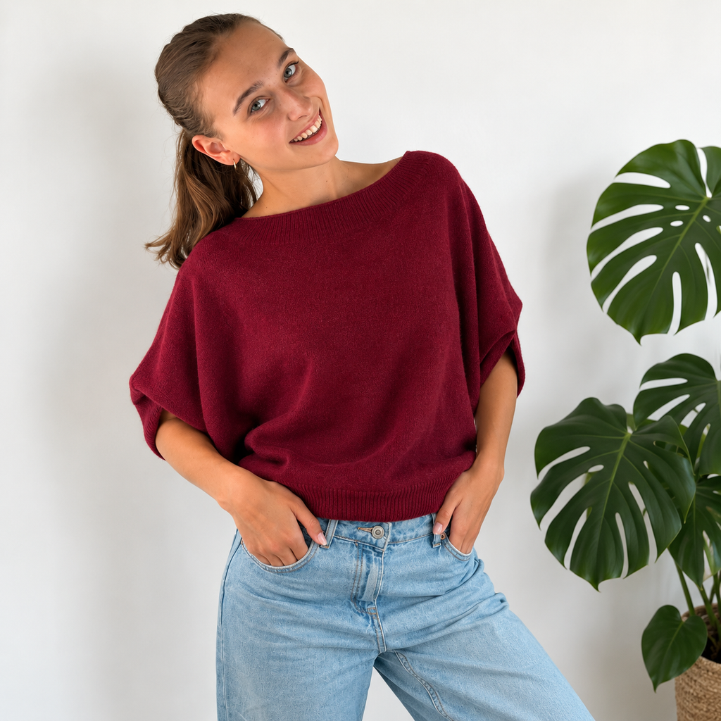 Oversized Sweater met Vleermuismouwen trui