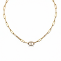 Ketting DD Strass – Goud & Zilver Goud Ketting