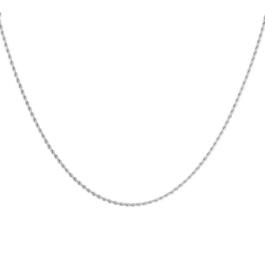 Gedraaide ketting zilver - 50cm ketting
