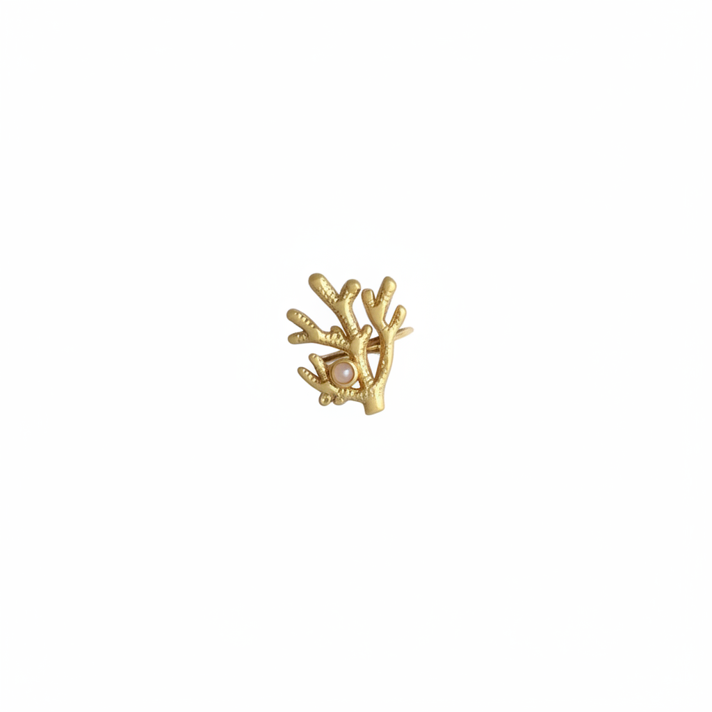 Ring Koraal Stone Goud ring