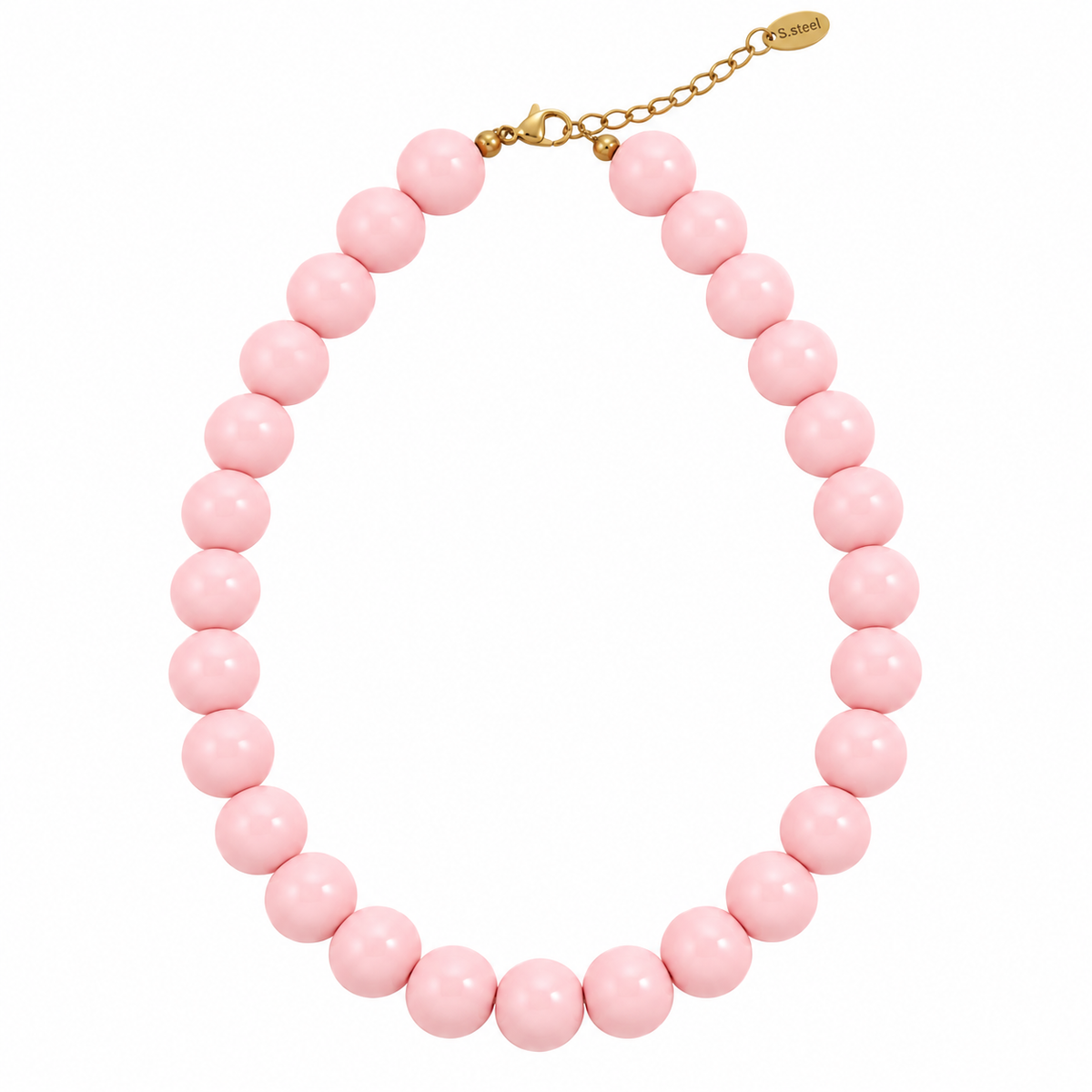 Kralenketting Pastelroze Ketting