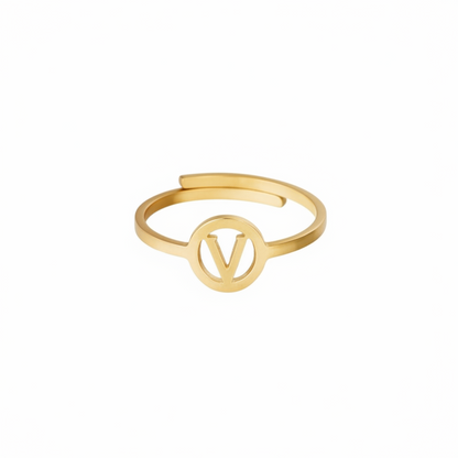 Initiaal Ring Goud V ringen