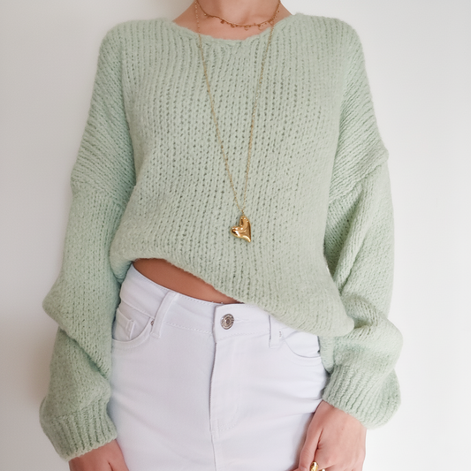 Cozy Trui - Pastelgroen Sweater