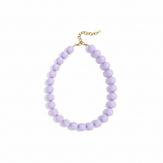 Lila Kralen Ketting Ketting