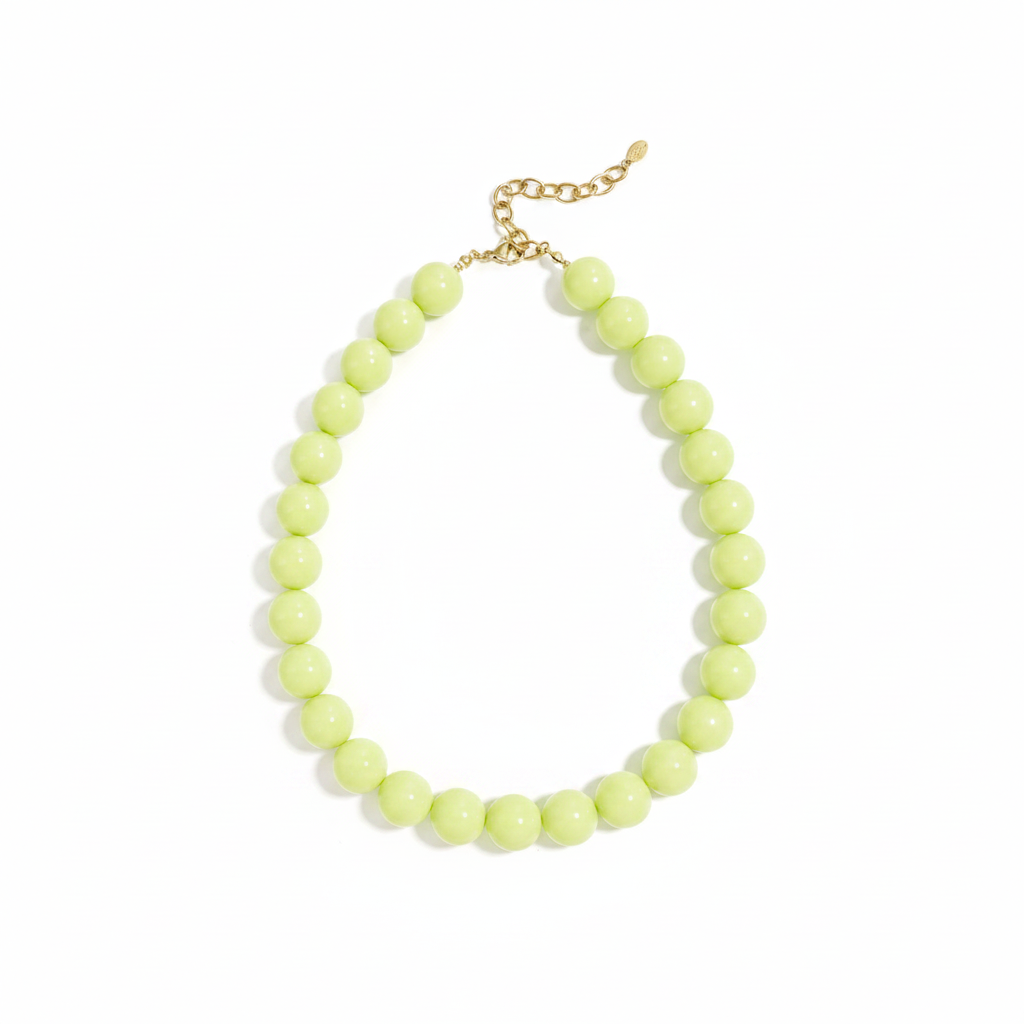 Lime Kralen Ketting Ketting