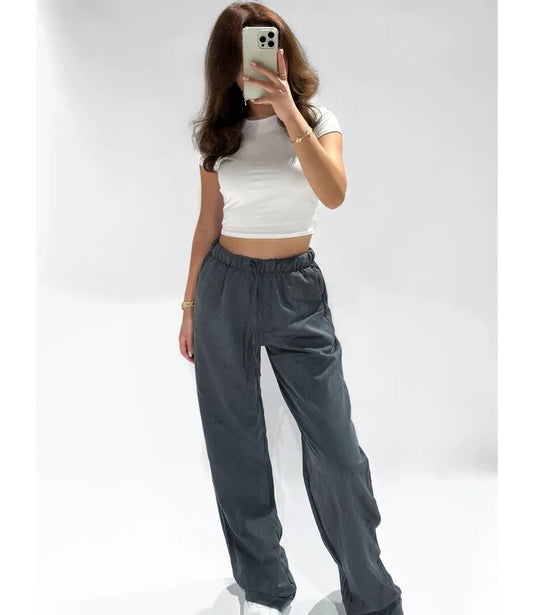 Mia Trousers - Antraciet Broeken