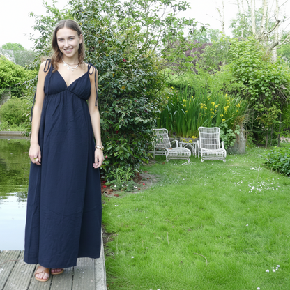 Maxi Jurk Cotton Gauze - Zwart rokken