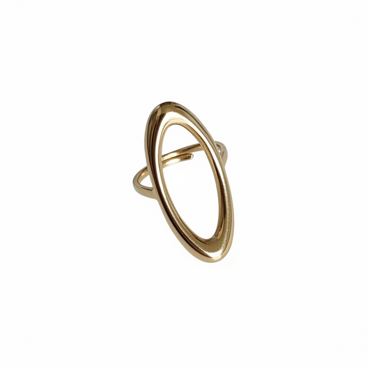 Ring long oval - Goud ring