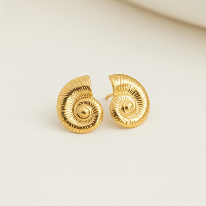 Oorbellen Seashell - Goud Oorbellen