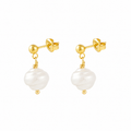 Oorbellen Big Pearl – Goud Oorbellen