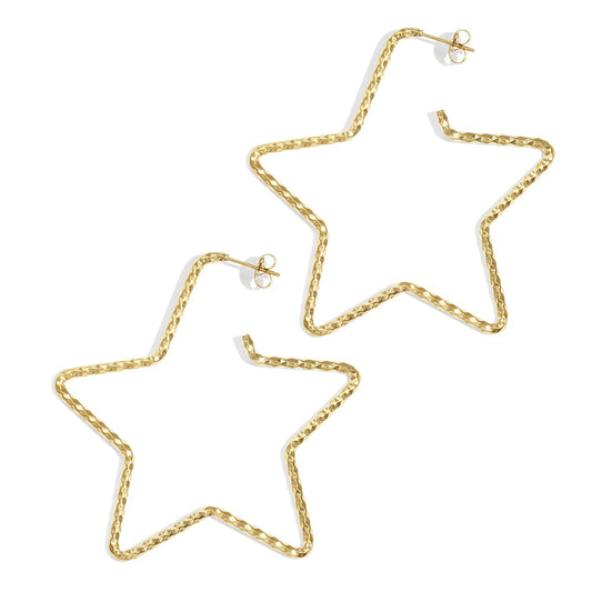 Oorbellen Big Star - Goud Oorbellen