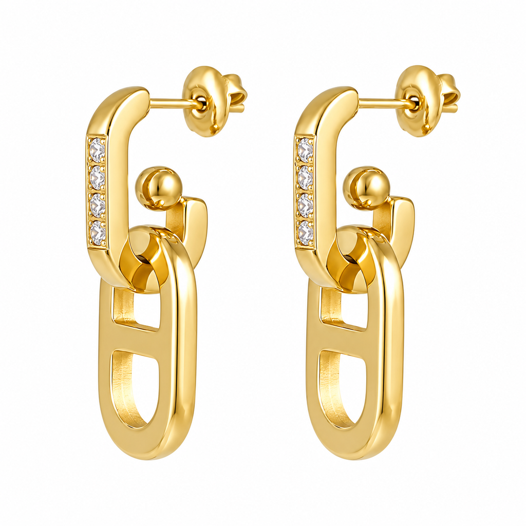 Oorbellen Golden Link – Goud Oorbellen