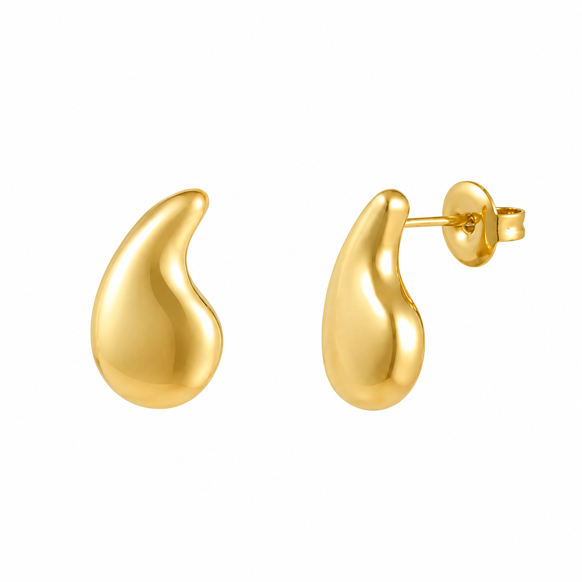 Oorbellen Platte Drops Goud oorbellen