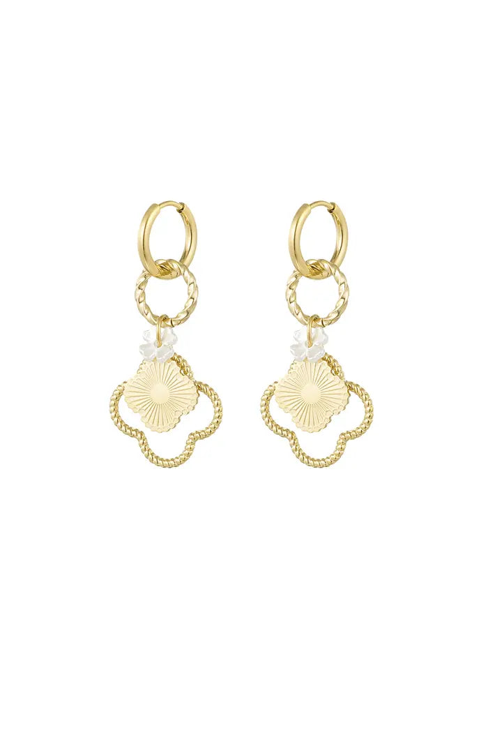 Oorbellen Klaver Goud Oorbellen