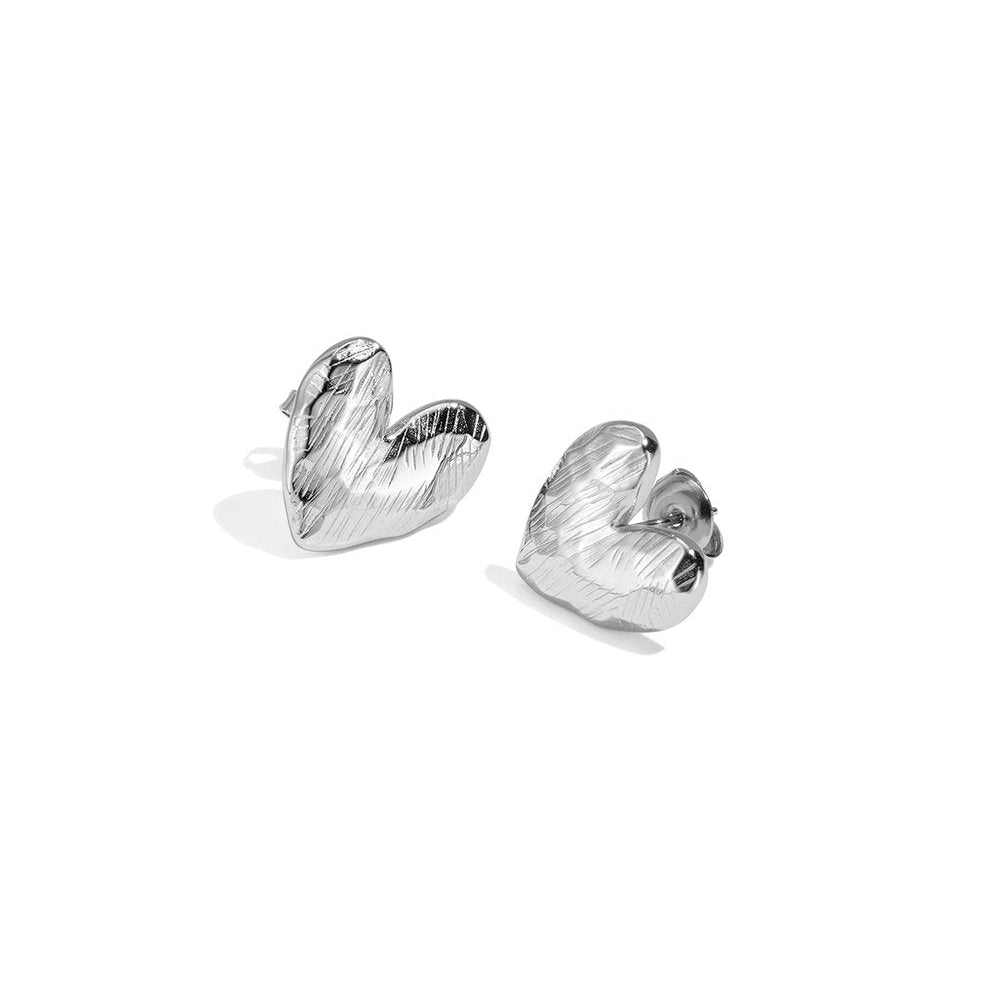 Oorbellen simply heart - Zilver Oorbellen