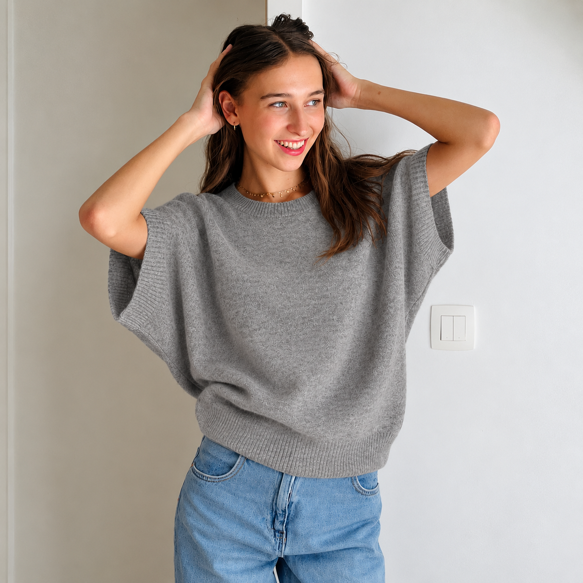 Oversized Sweater met Vleermuismouwen trui