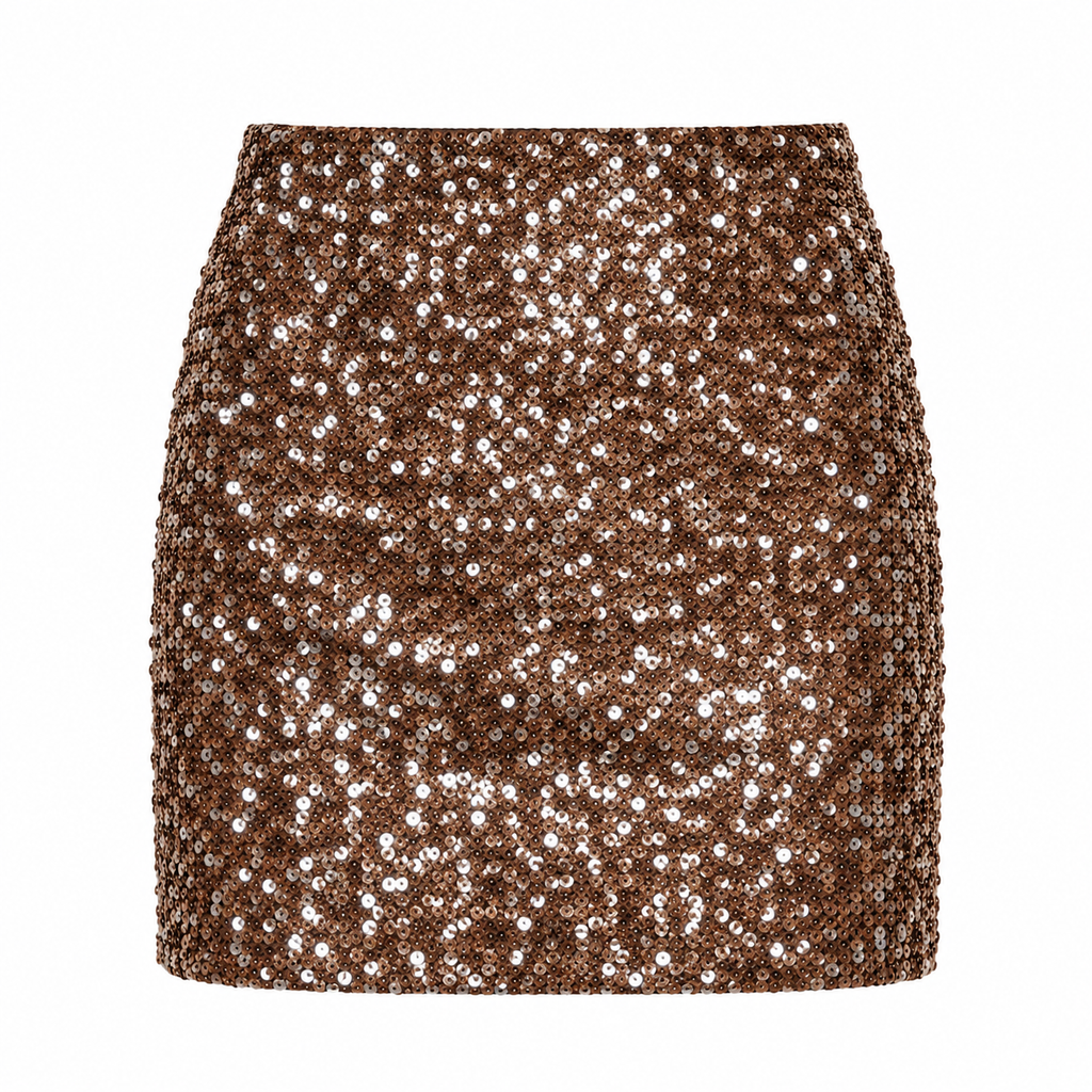 Pailletten Minirok – Brons rok