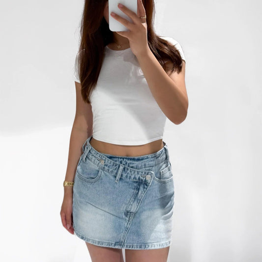 Denim Skort Redefined - Lichtblauw rokken