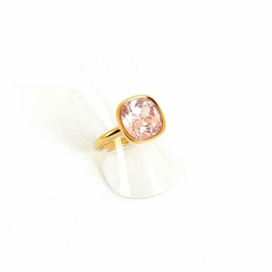Ring Big Stone - Roze Ring
