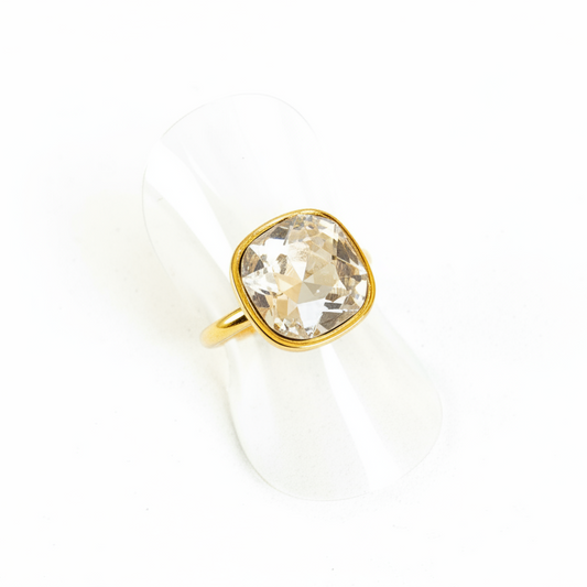 Ring Big Stone - Transparant