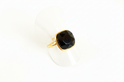 Ring Big Stone - Zwart Ring