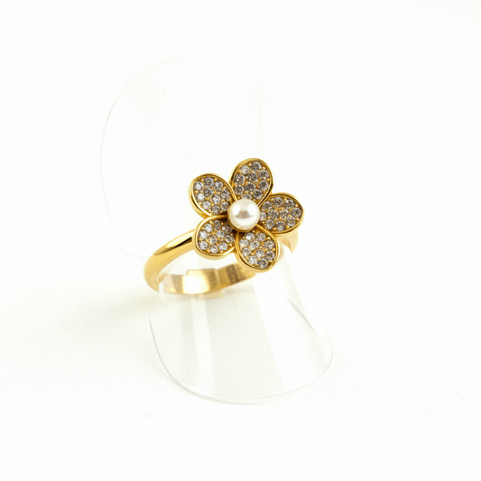 Ring Shiny Flower - Goud Ring