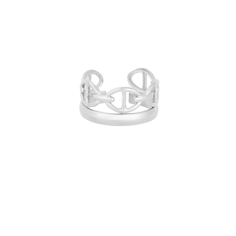 Ring dubbel DD - Zilver ring