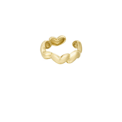 Ring Full Hearts - Goud Ring