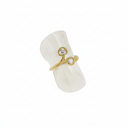 Ring Hart Strass - Goud Ringen