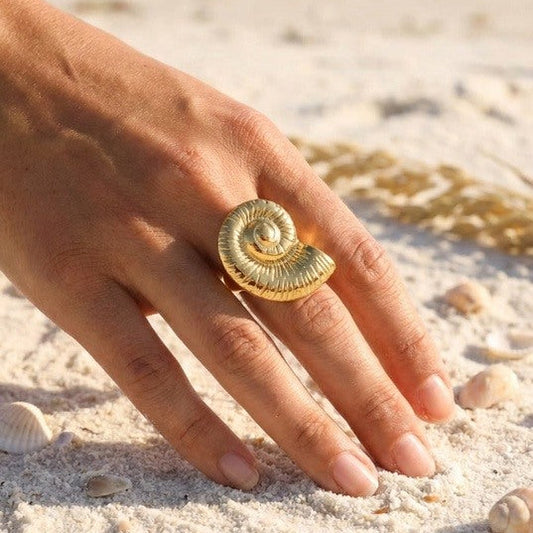 Ring Seashell - Goud Ring
