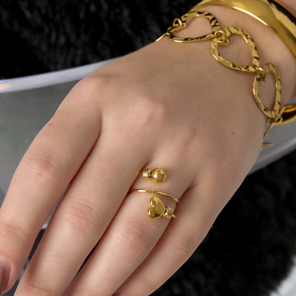Ring Spiral Hart - Goud Ring