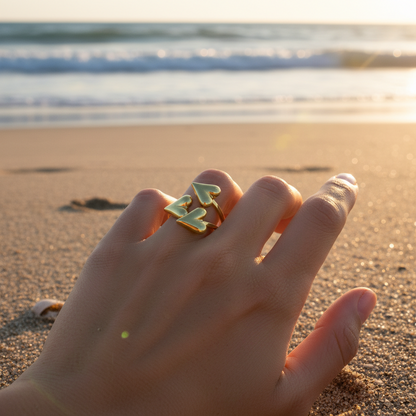 Ring Triple Hearts - Goud Ringen