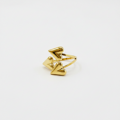 Ring Triple Hearts - Goud Ringen