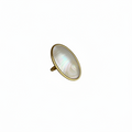 Ring Wit Ovaal - Goud ring