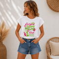 T-shirt Printed Hot Girls Drink Matcha Top