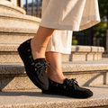 Suedine Moccasin Loafers – Zwart schoenen