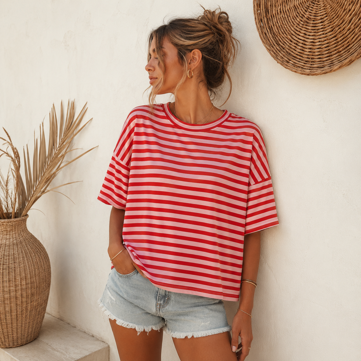 Striped Shirt - Rood top