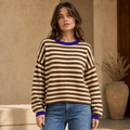 Striped Sweater - Bruin/beige Sweaters