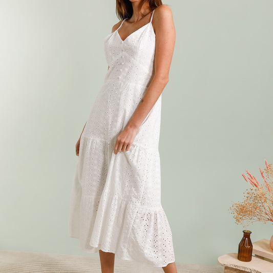 Broderie Jurk - Wit Jurken