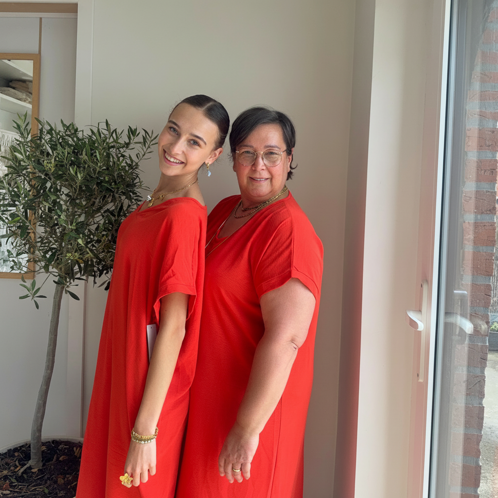 Midi Dress Korte Mouwen | One Size 36-48 Jurken