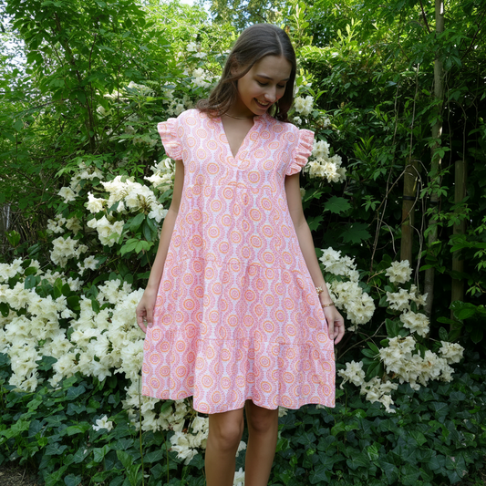 Mini Jurk Neon Print jurk