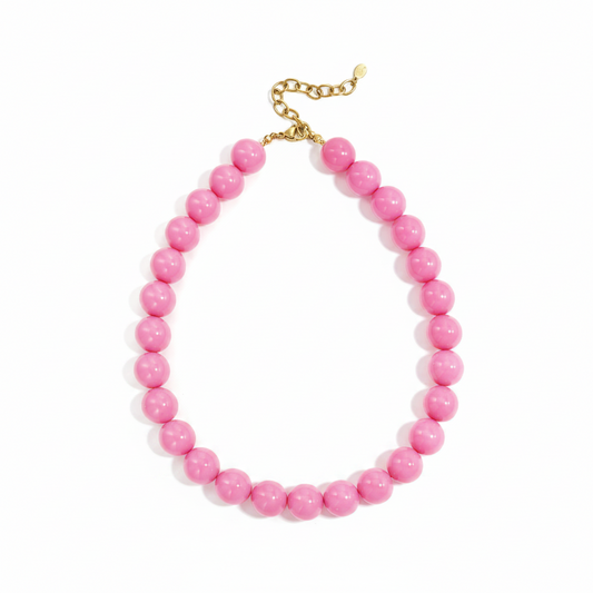 Roze Kralen Ketting Ketting