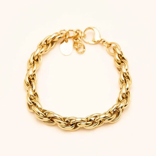Schakelarmband statement- Goud Armband