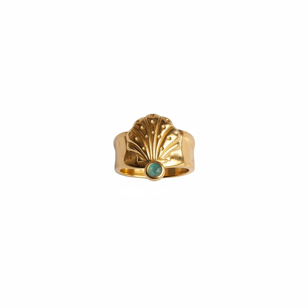 Ring Schelp Stone - Goud Ring